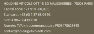 escroquerie arnaque Holding Viticole