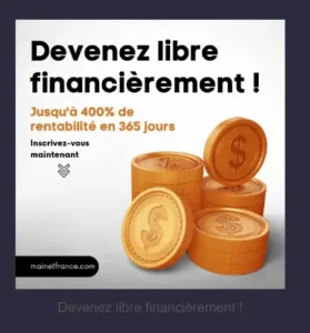 Mainet France est une plateforme frauduleuse, risque d'escroquerie important