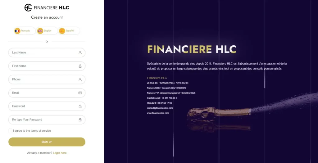 alerte plateforme frauduleuse financière hlc vins colman avocats escroquerie arnaque